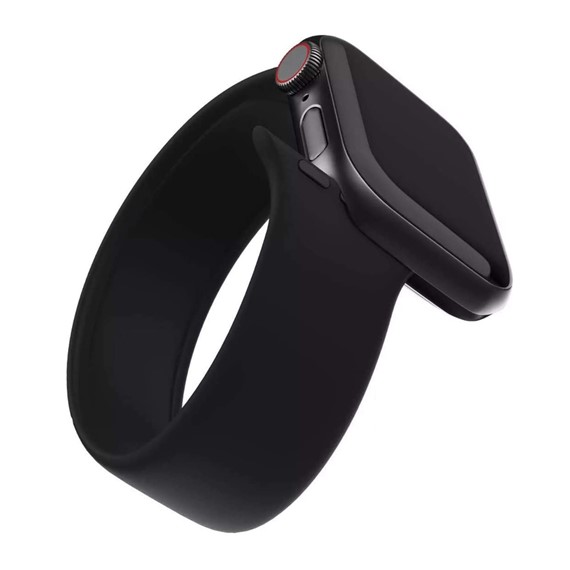 CaseUp Apple Watch Ultra Kordon Silicone Elastic Band Small Size 135mm Siyah 3